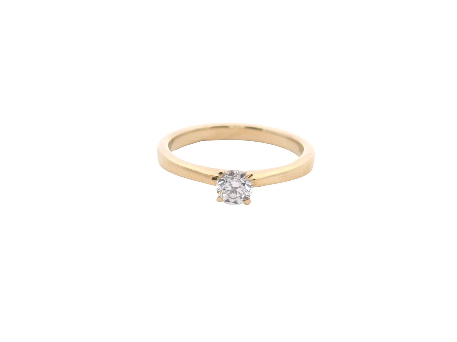ANILLO ORO AMARILLO  COMPROMISO DIAMANTES 0.25CT 14K