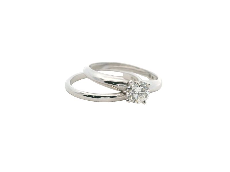 ANILLO ORO BLANCO  COMPROMISO DIAMANTE 0.53CT  COMPROMISO/BANDA