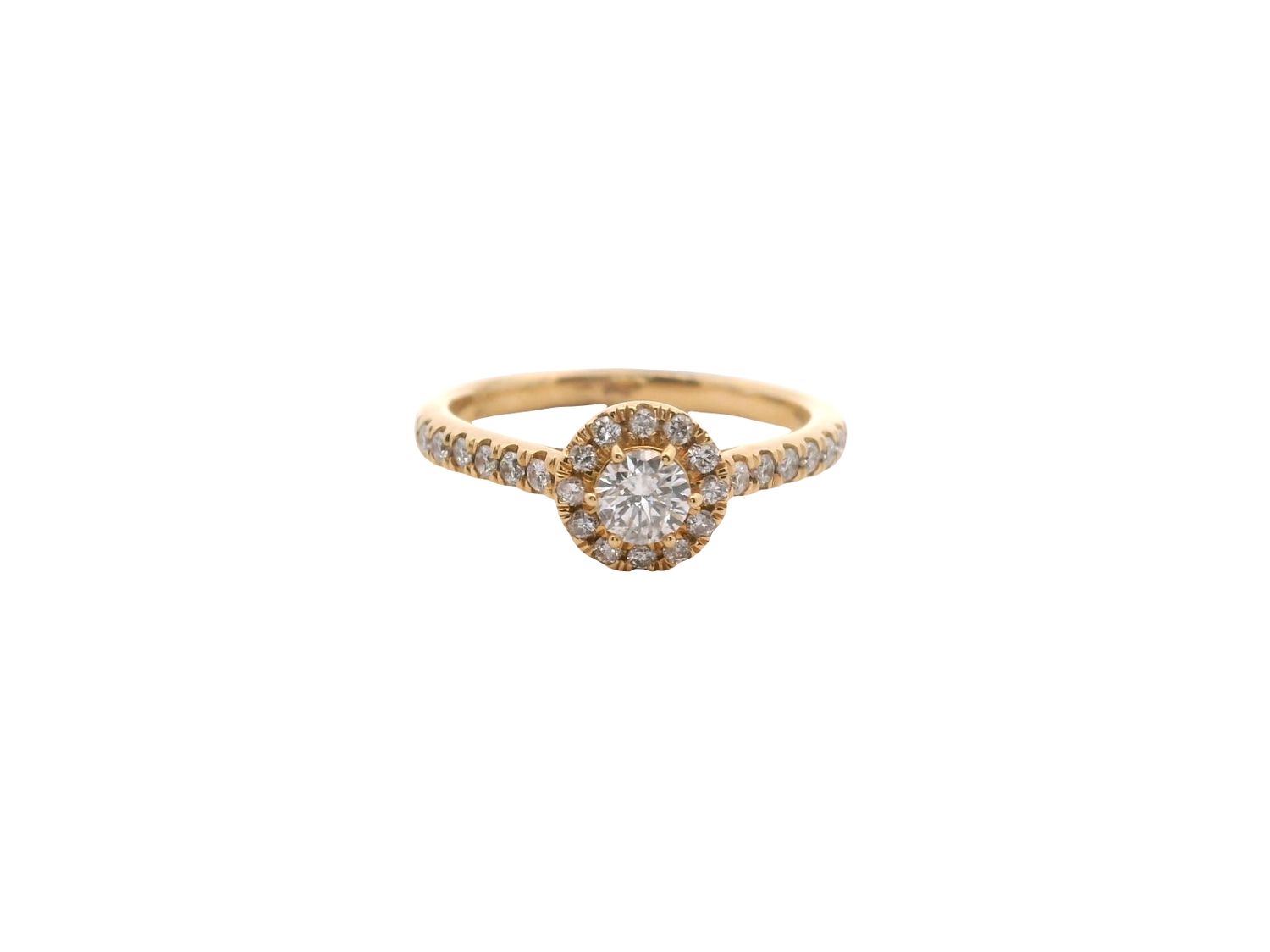 ANILLO ORO AMARILLO DE COMPROMISO DIAMANTES 18K  C 0.22CT D 0.25CT