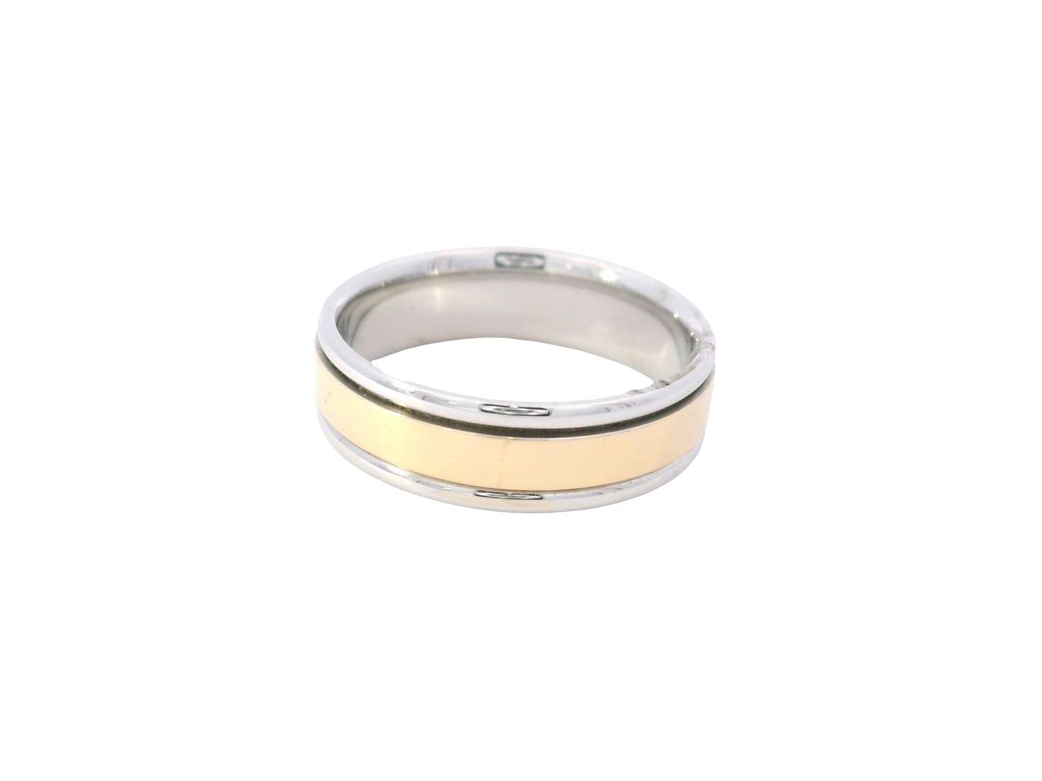 ARO DE BODA ORO COMBINADO BRILLO 14K
