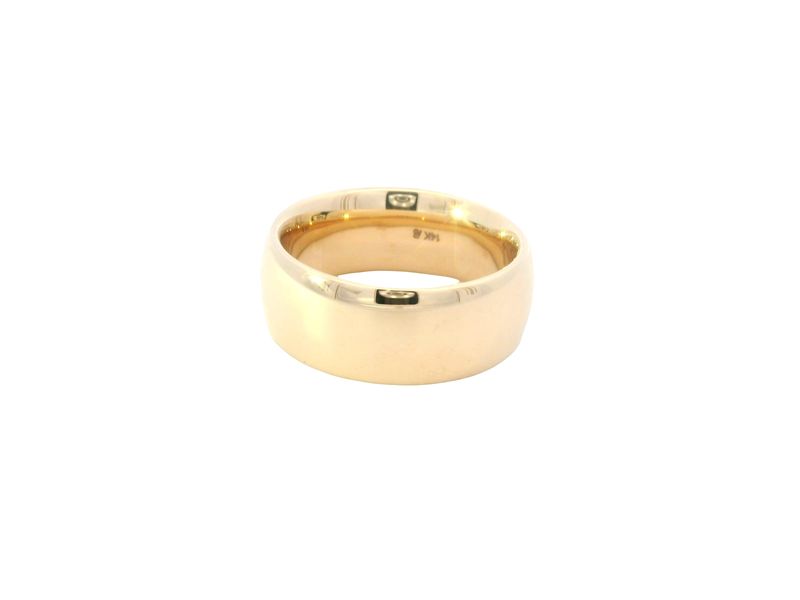 ANILLO ORO AMARILLA BANDA LISA 14K