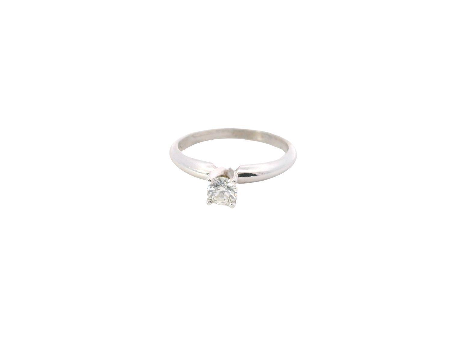 ANILLO ORO BLANCO DE COMPROMISO DIAMANTE 14K