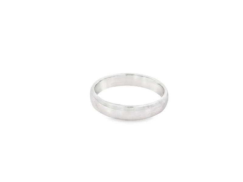 ANILLO ORO BLANCO ARO MATRIMONIO  LISO 14K