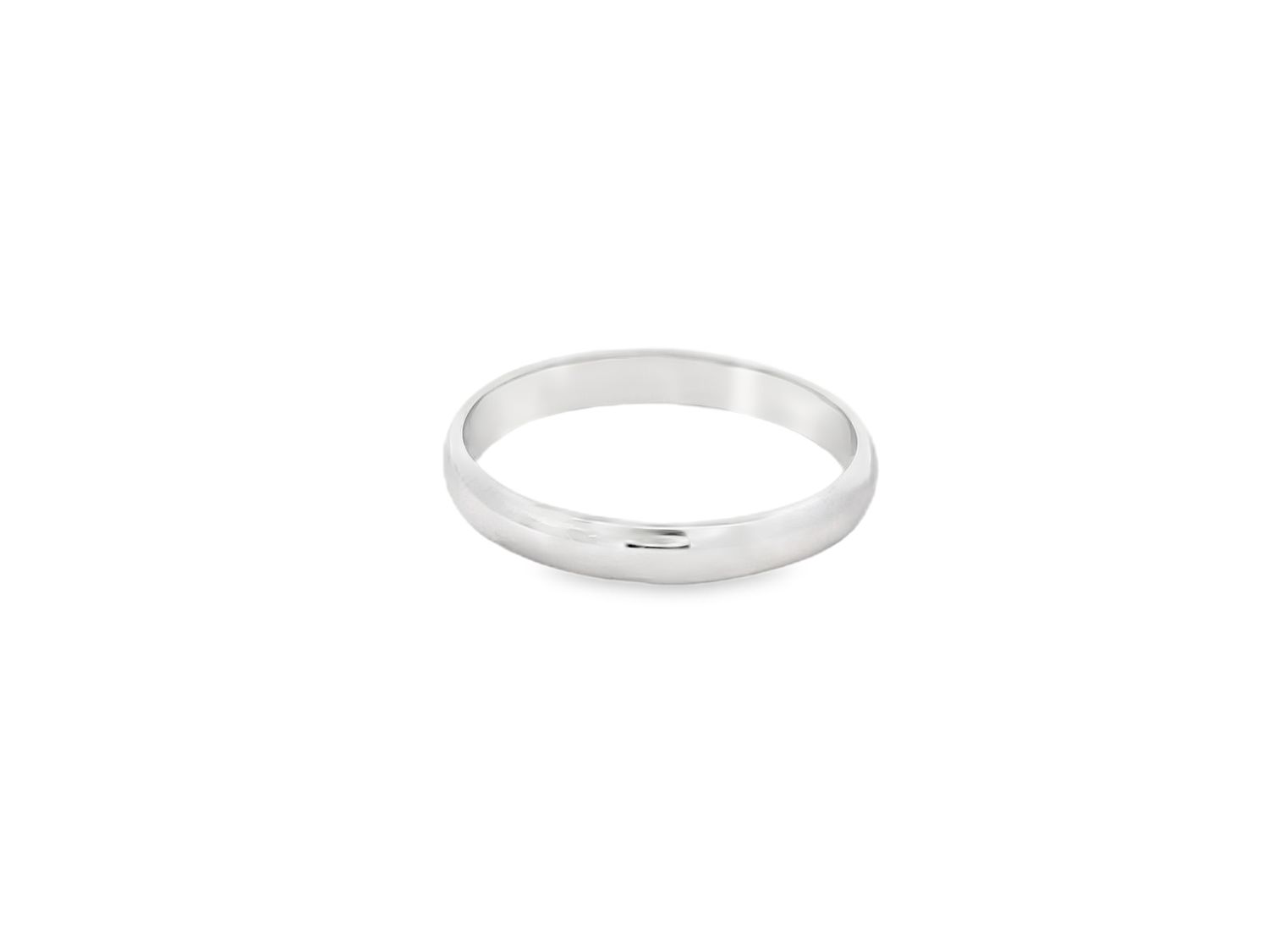 ANILLO  ORO BLANCO  ARO MATRIMONIO LISO  14K