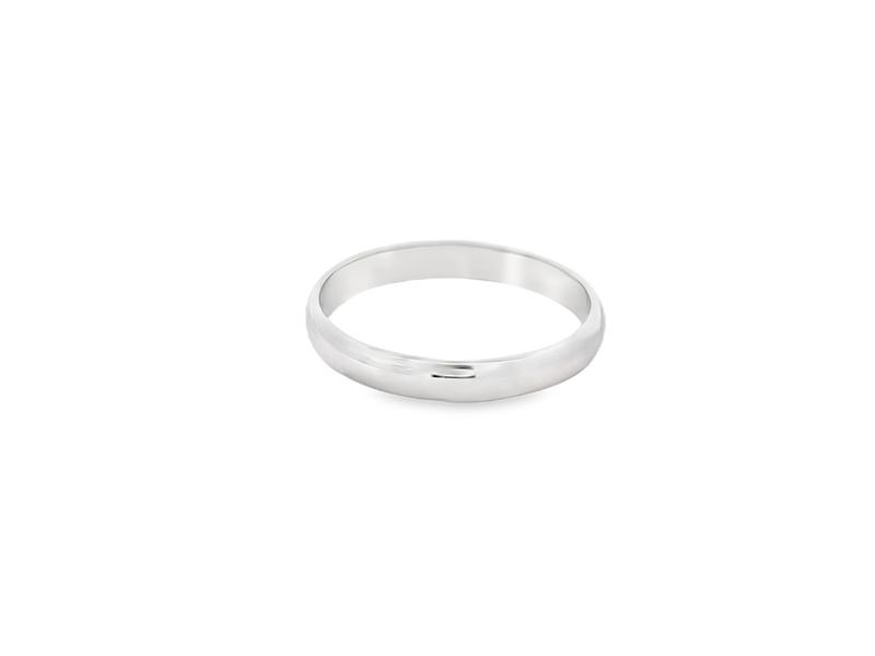 ANILLO  ORO BLANCO  ARO MATRIMONIO LISO  14K