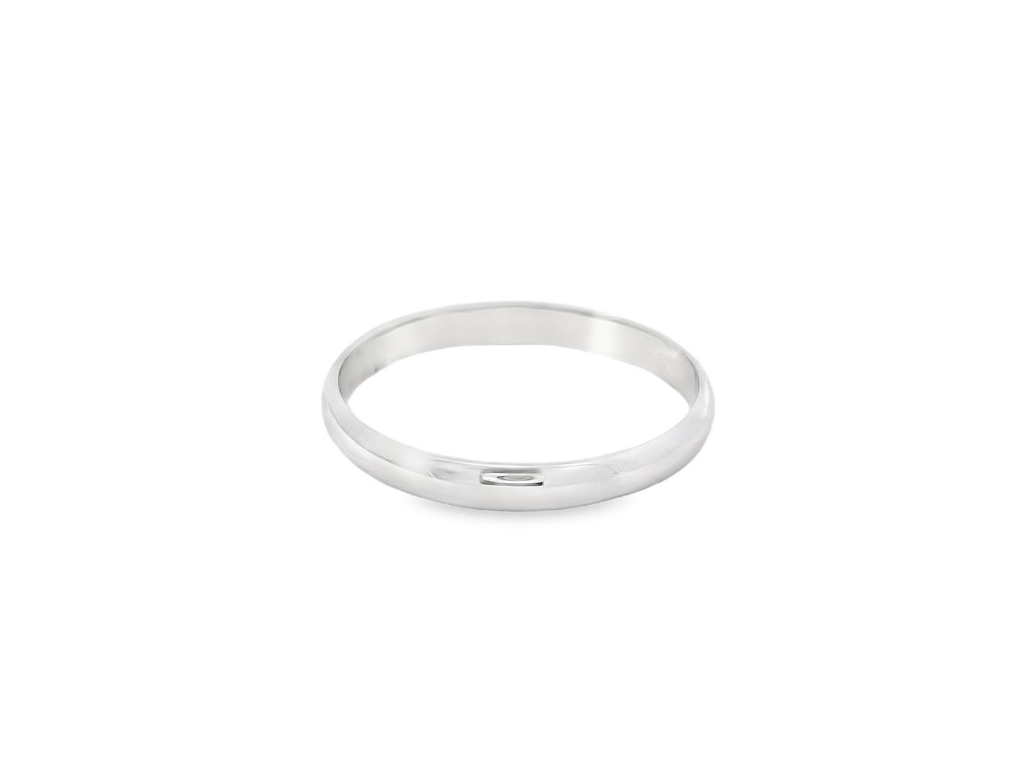 ANILLO  ORO BLANCO  ARO MATRIMONIO LISO 14K