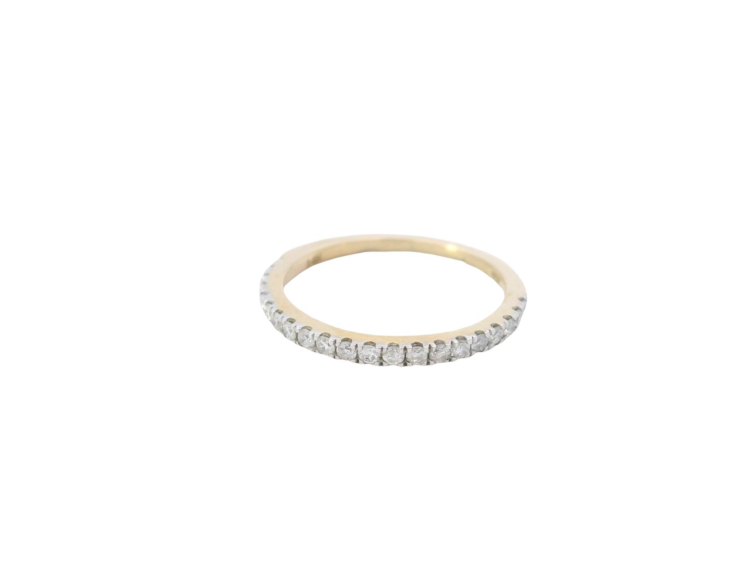 ANILLO ORO AMARILLO ARO DE BODA DIAMANTES D 0.25 14K