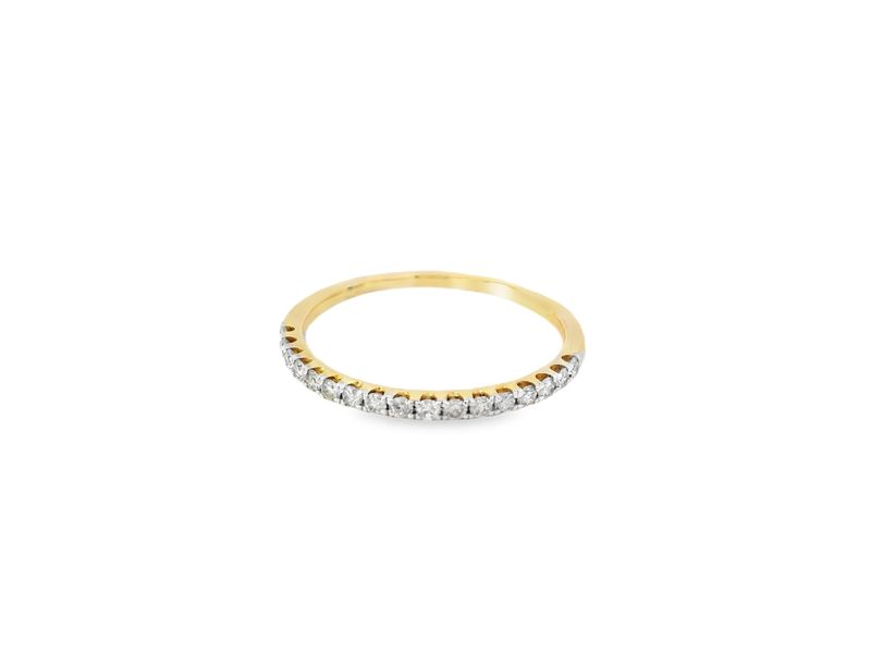 ANILLO ORO AMARILLO DIAMANTES ARO MATRIMONIO FINO D 0.25 14K