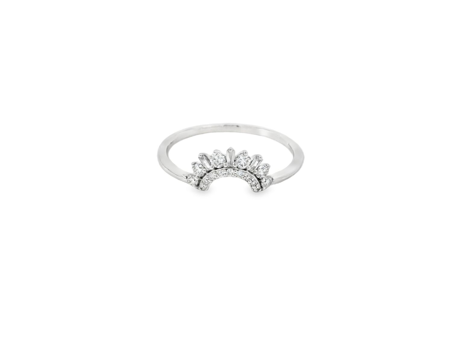ANILLO ORO BLANCO CON DIAMANTES PAVET D 0.26 10K