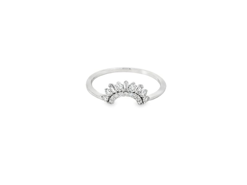 ANILLO ORO BLANCO CON DIAMANTES PAVET D 0.26 10K