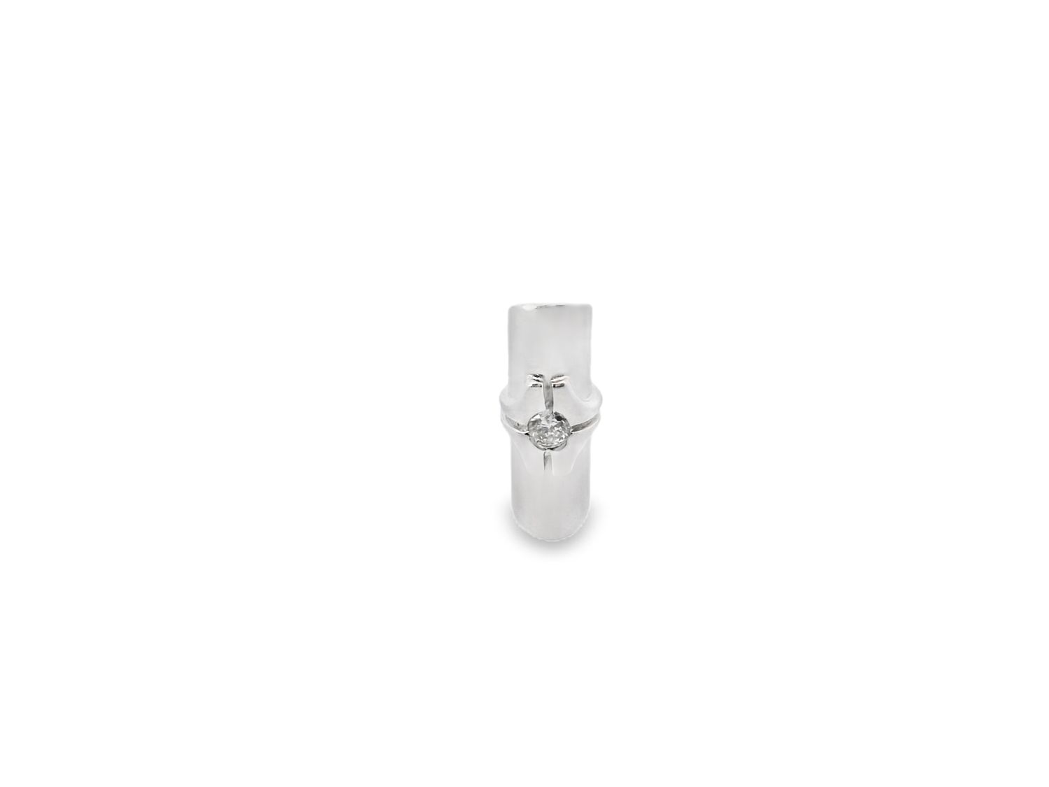 DIJE ORO BLANCO MATE BARRA DTE 14K