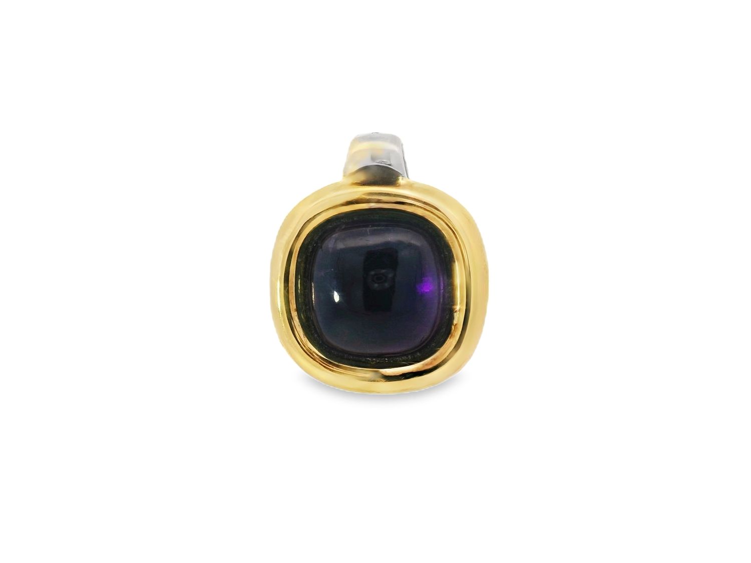 DIJE ORO AMARILLO AMATISTA CUADRADO 14K