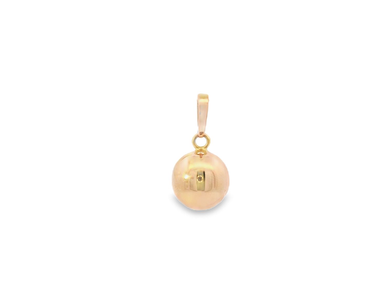 DIJE ORO ROSADO BOLA LISA PEQUEÑA 18K