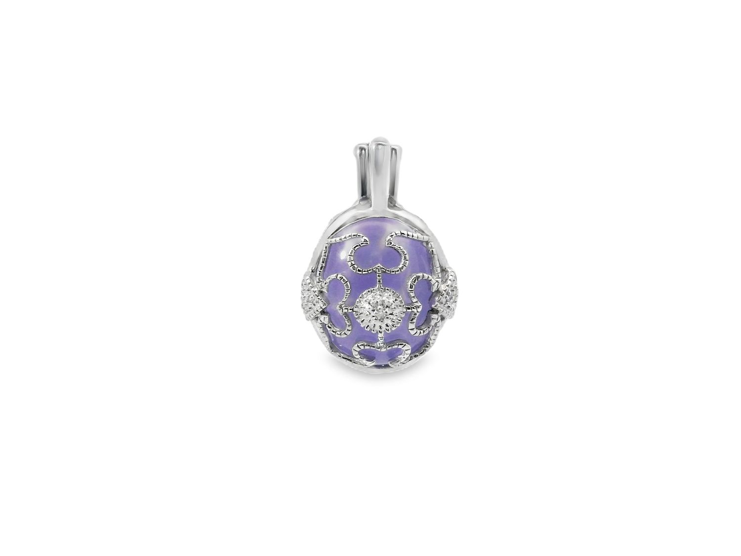 DIJE ORO BLANCO CON PIEDRAS ONIX, JADE COLORES 14K