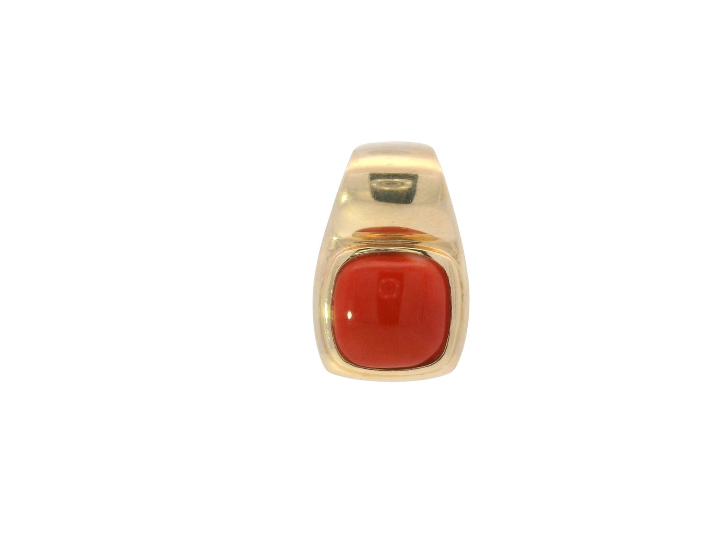 DIJE ORO AMARILLO CORAL CUADRADO 14K