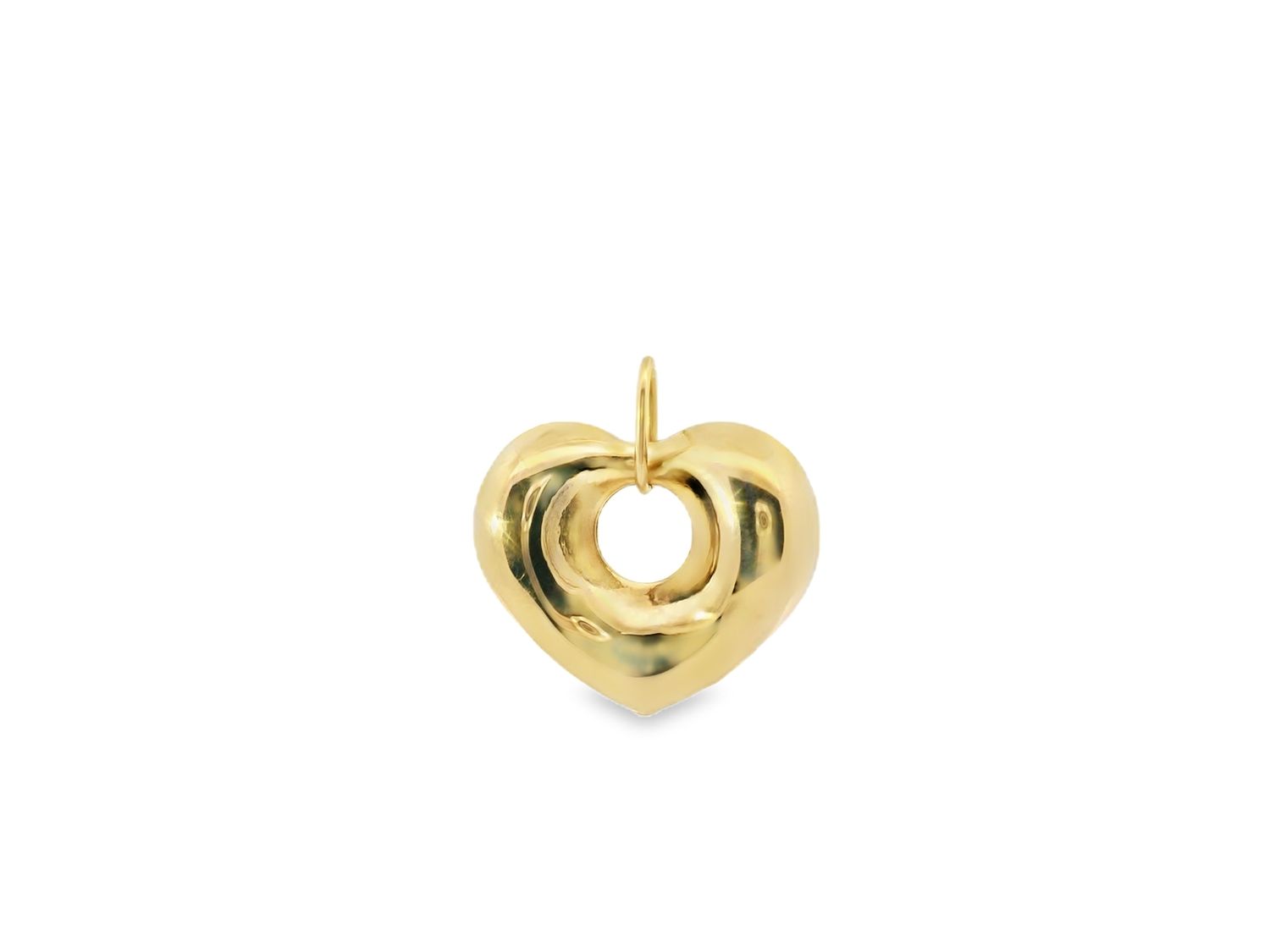DIJE  ORO AMARILLO CORAZONES LISO  14K