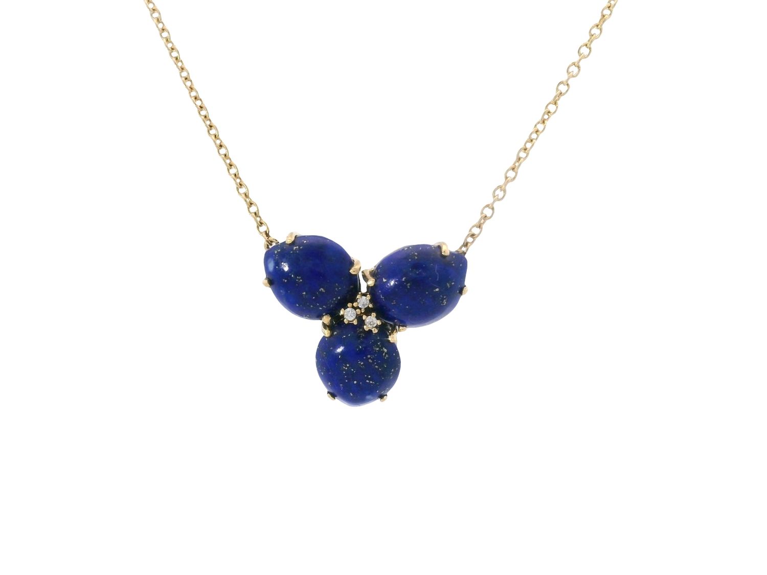 CADENA ORO AAMARILLO MAGNOLIA LAPIZALULI DIAMANTES PEQUEÑA  18K