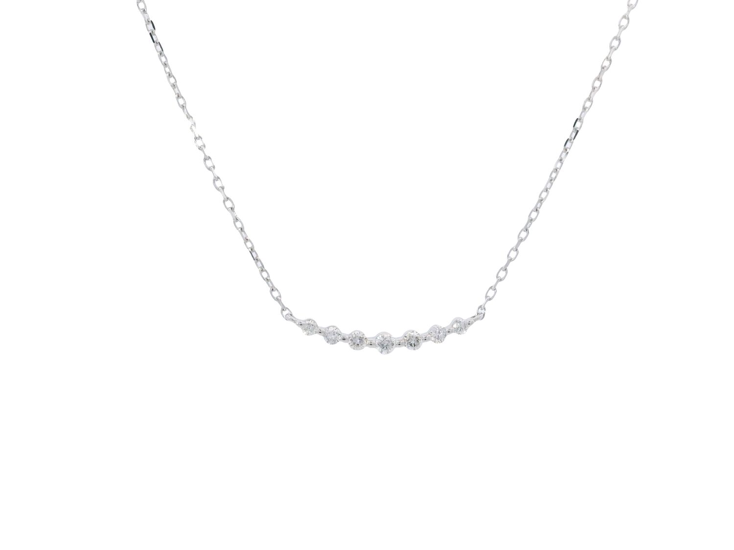 CADENA DIJE LINEA ORO BLANCO DE DIAMANTES D.10 18K