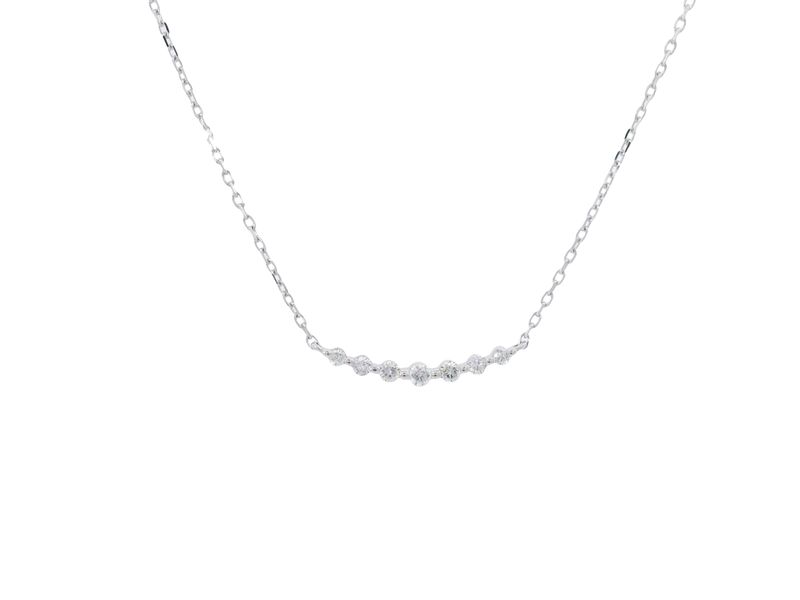 CADENA DIJE LINEA ORO BLANCO DE DIAMANTES D.10 18K
