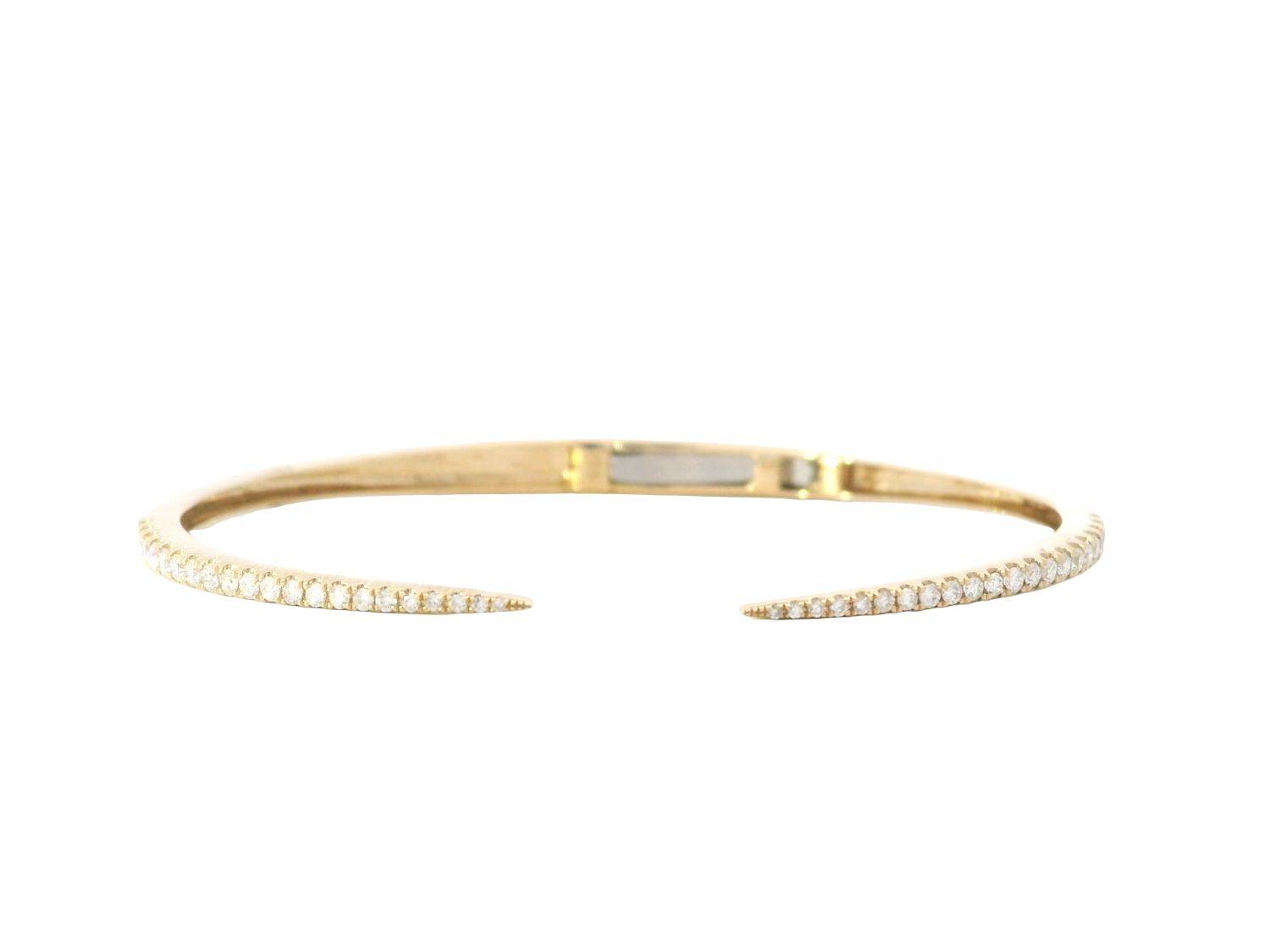 PULSA ORO AMARILLO DIAMANTES PAVET ABIERTA 14KD.45 D.02