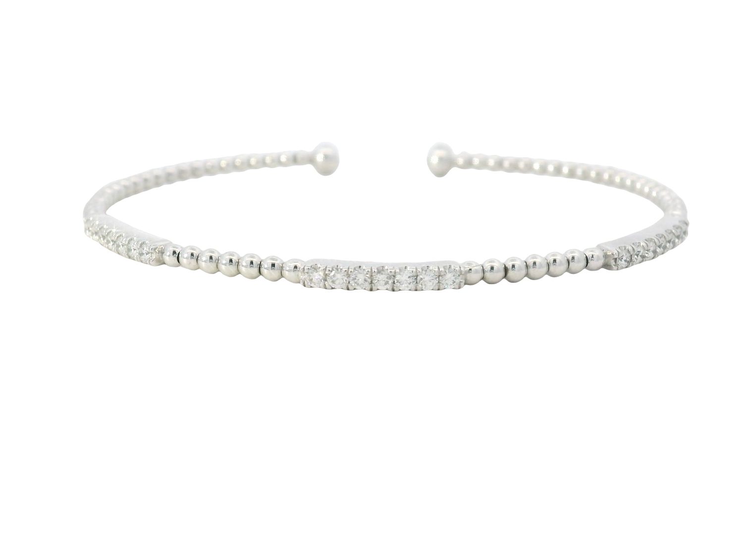 PULSA ORO BLANCO GABRIEL BUJUKAN BARRA DIAMANTES 14K