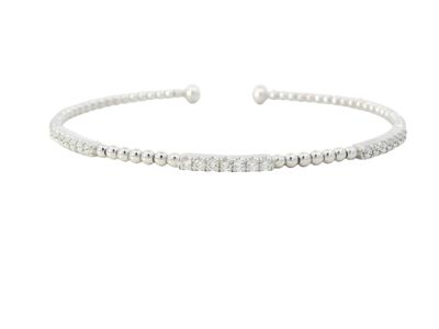 PULSA ORO BLANCO GABRIEL BUJUKAN BARRA DIAMANTES 14K