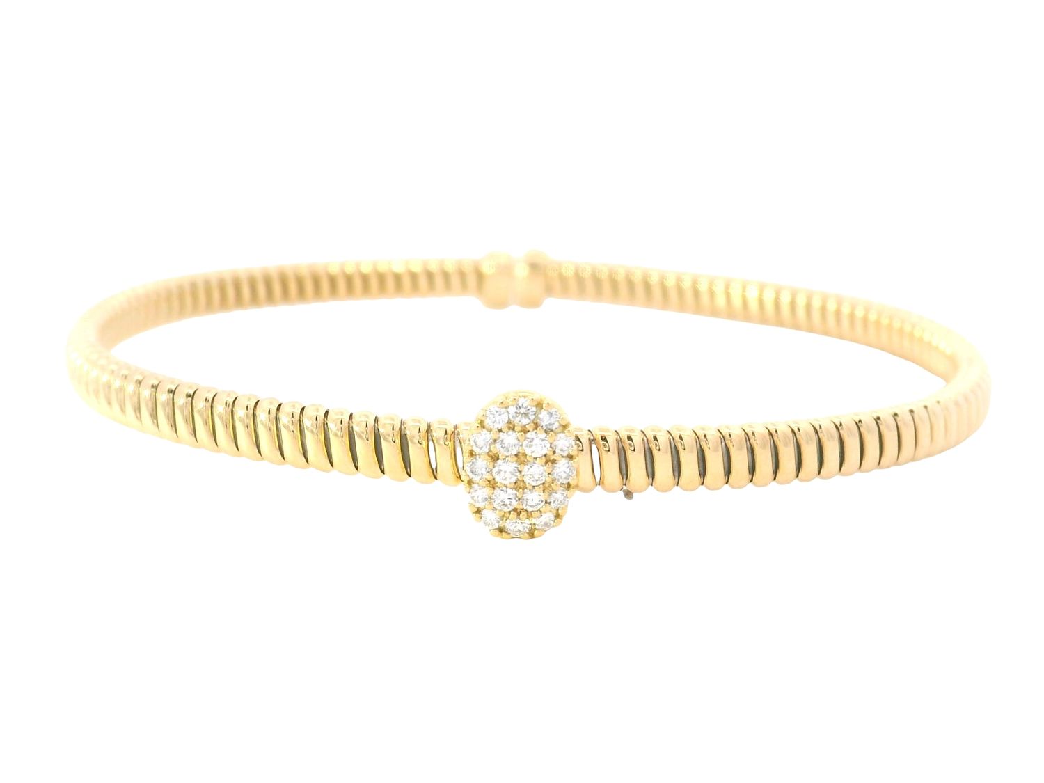 PULSA ORO AMARILLO DIAMANTES CIRCULO 18K