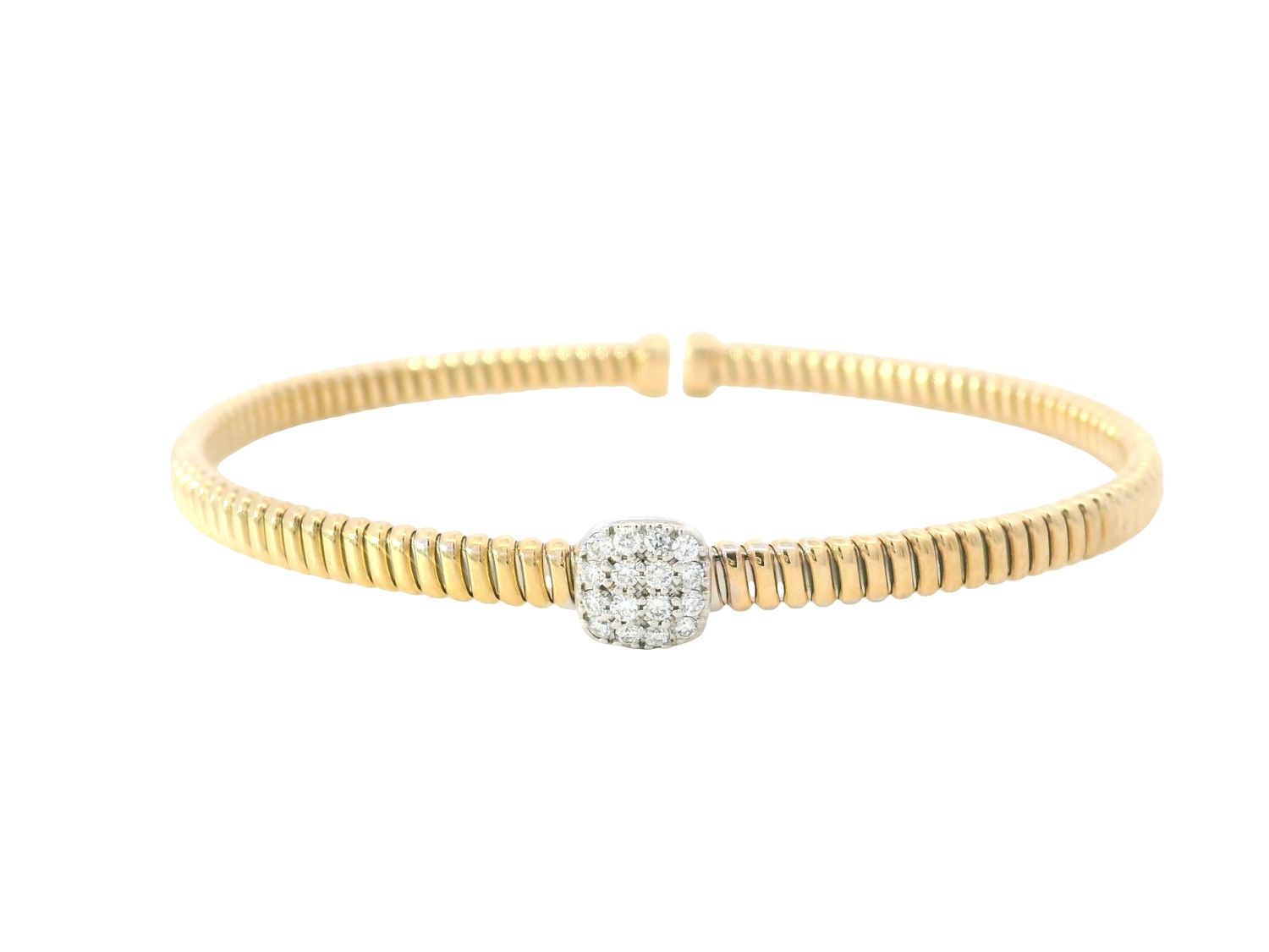 PULSA ORO AMARILLO DIAMANTE CUADRADO 18K
