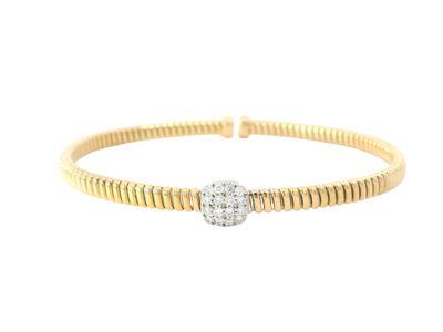 PULSA ORO AMARILLO DIAMANTE CUADRADO 18K