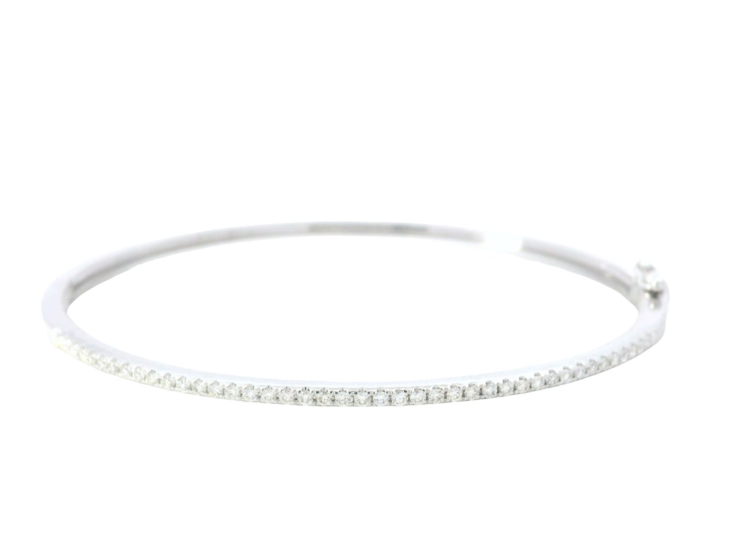 PULSA ORO BLANCO DIAMANTES FINA 14K D.36
