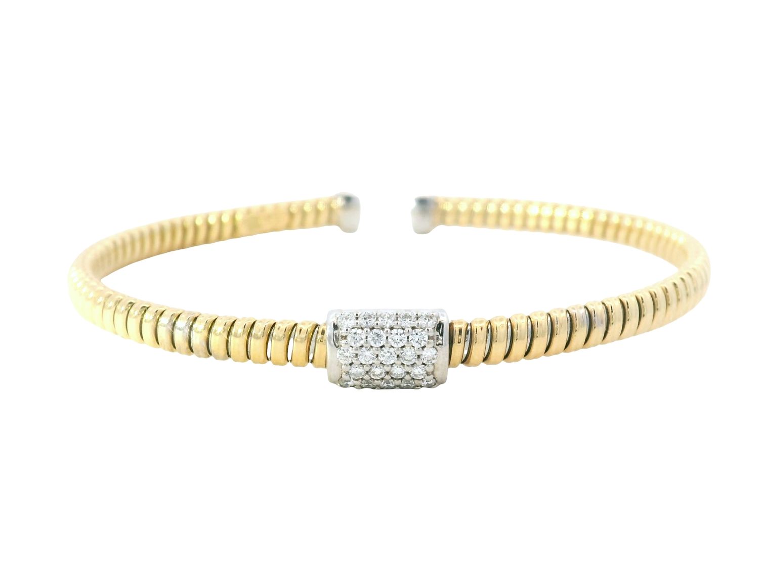 PULSA ORO AMARILLO DIAMANTES BARRA 18K
