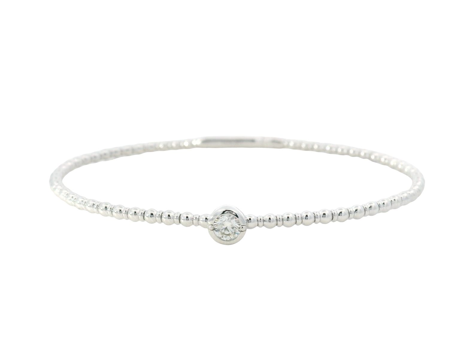 PULSA ORO A/B DIAMANTES PUNTO FLEXIBLE 14K D.25