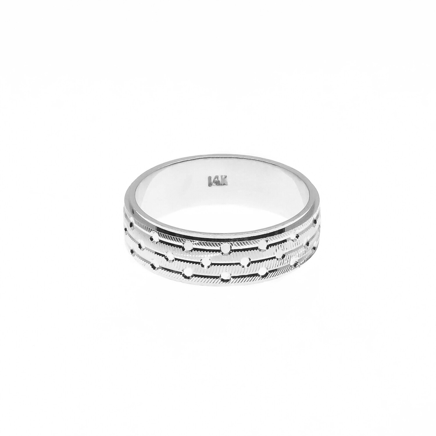 ANILLO ORO BLANCO ARO DE BODA 14K