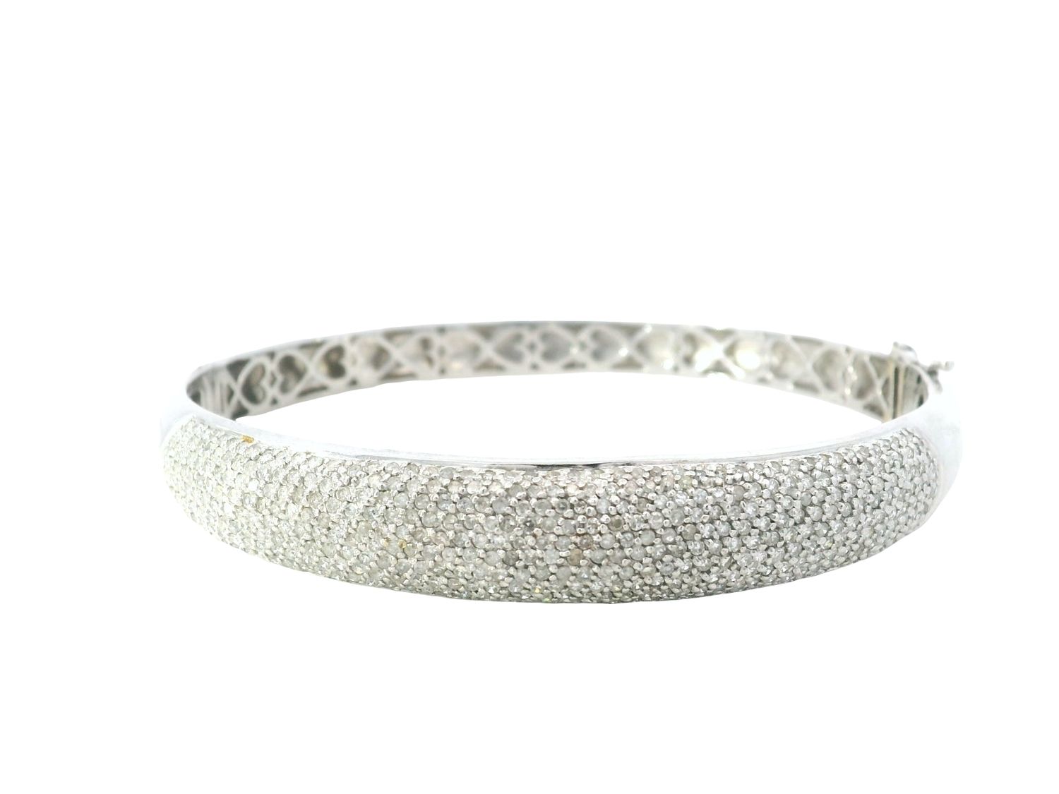 PULSERA ORO BLANCO DIAMANTES PAVET 14K D2.43 14K