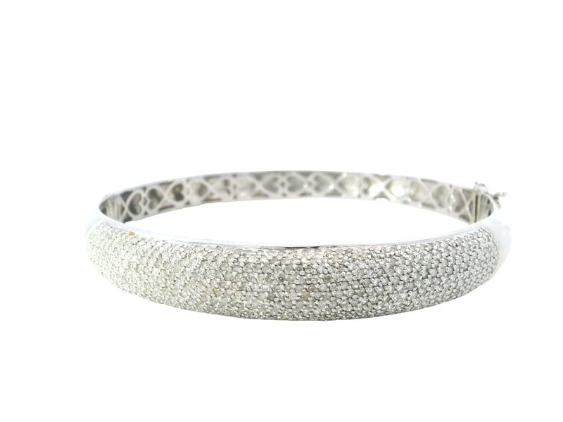 PULSERA ORO BLANCO DIAMANTES PAVET 14K D2.43 14K