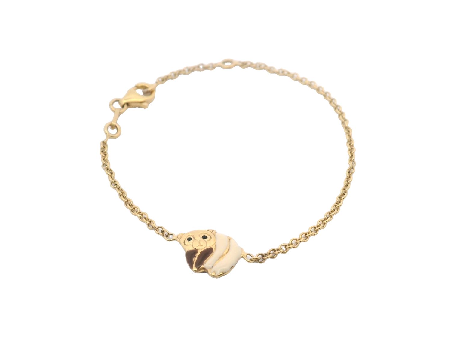 BRAZALETE  ORO AMARILLO BUHO 14K