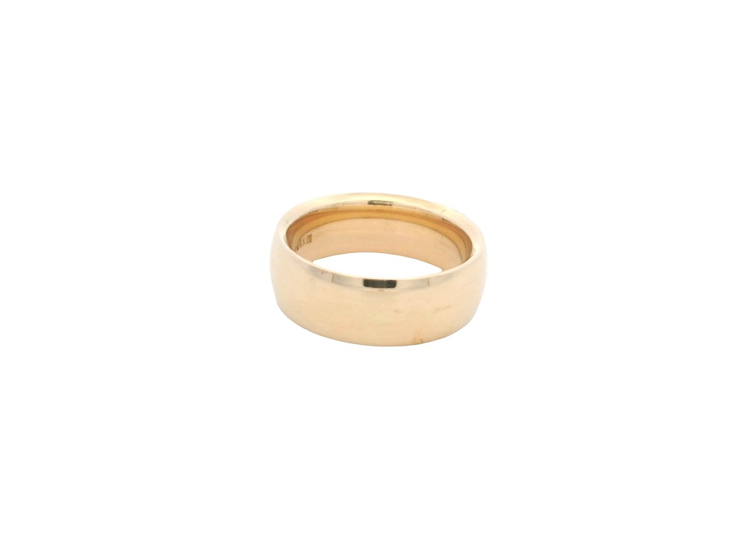 ANILLO ORO AMARILLO  ARO LISO ANCHO 14K