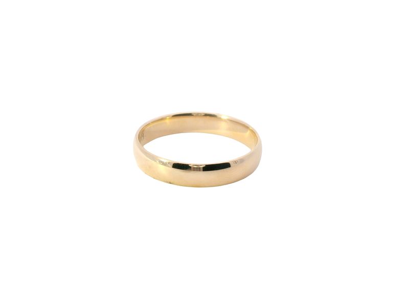 ANILLO ORO AMARILLO ARO MATRIMONIO LISO 4MM 14K
