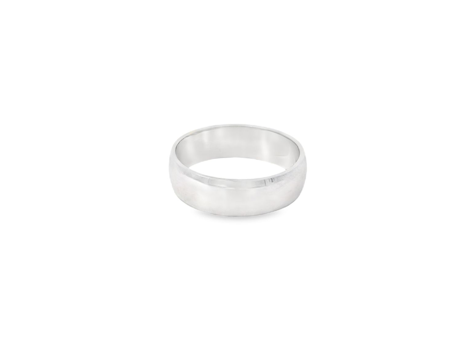 ANILLO ORO BLANCO  ARO LISO 14K