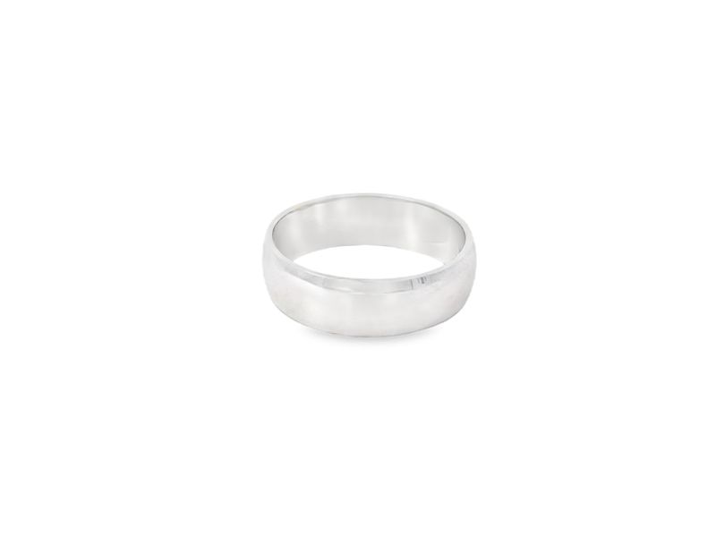ANILLO ORO BLANCO  ARO LISO 14K