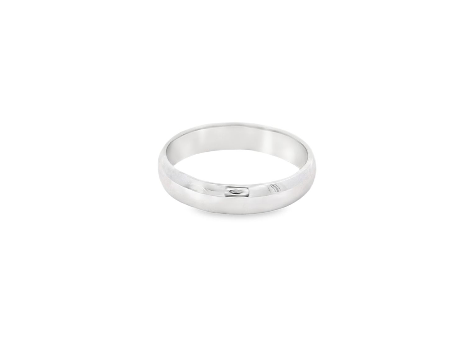 ANILLO ORO BLANCO  ARO MATRIMONIO LISO  14K