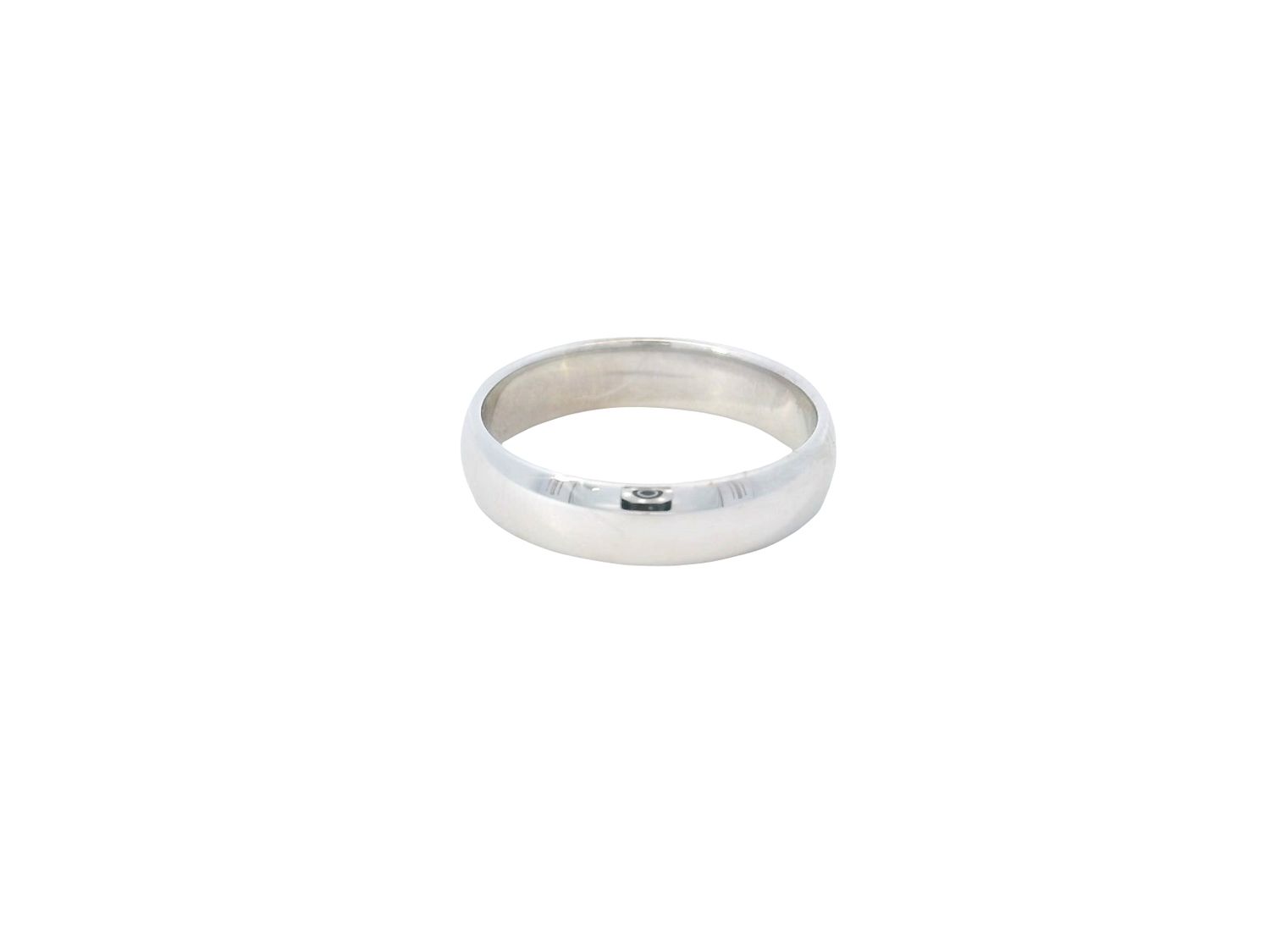 ANILLO  ORO BLANCO ARO MATRIMONIO LISO  14K