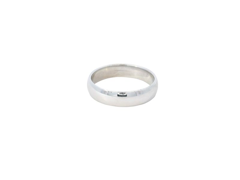 ANILLO  ORO BLANCO ARO MATRIMONIO LISO  14K