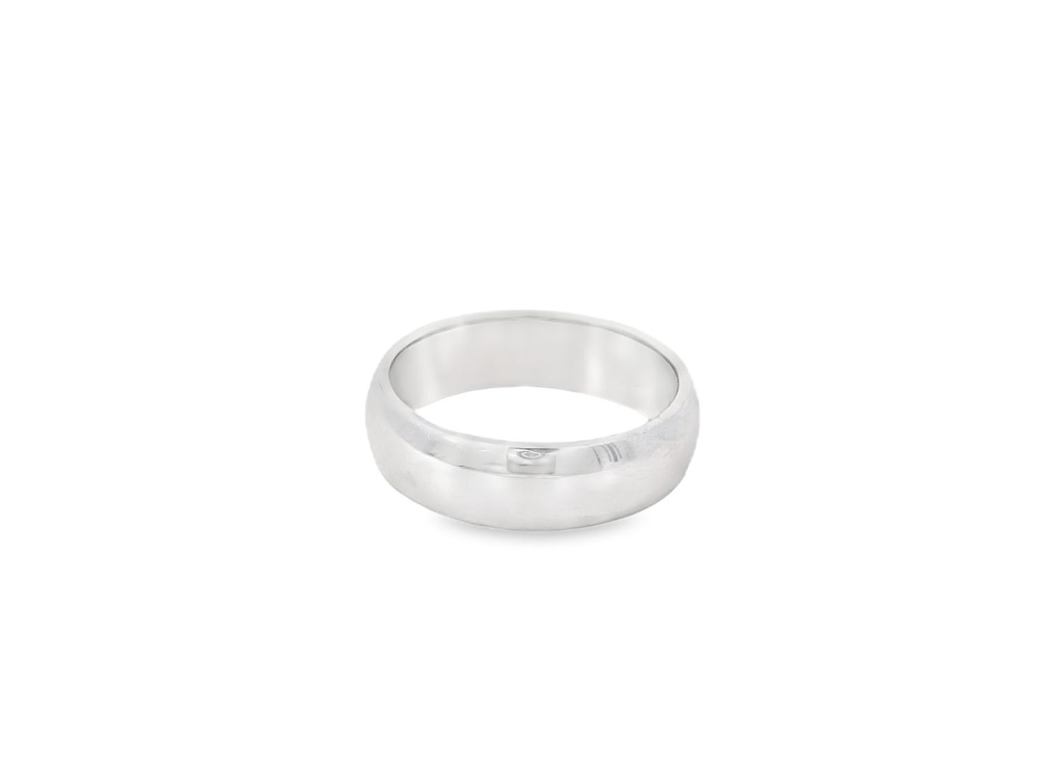 ANILLO  ORO BLANCO  ARO LISO 14K
