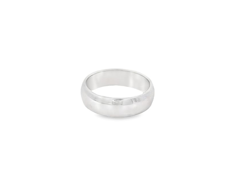 ANILLO  ORO BLANCO  ARO LISO 14K