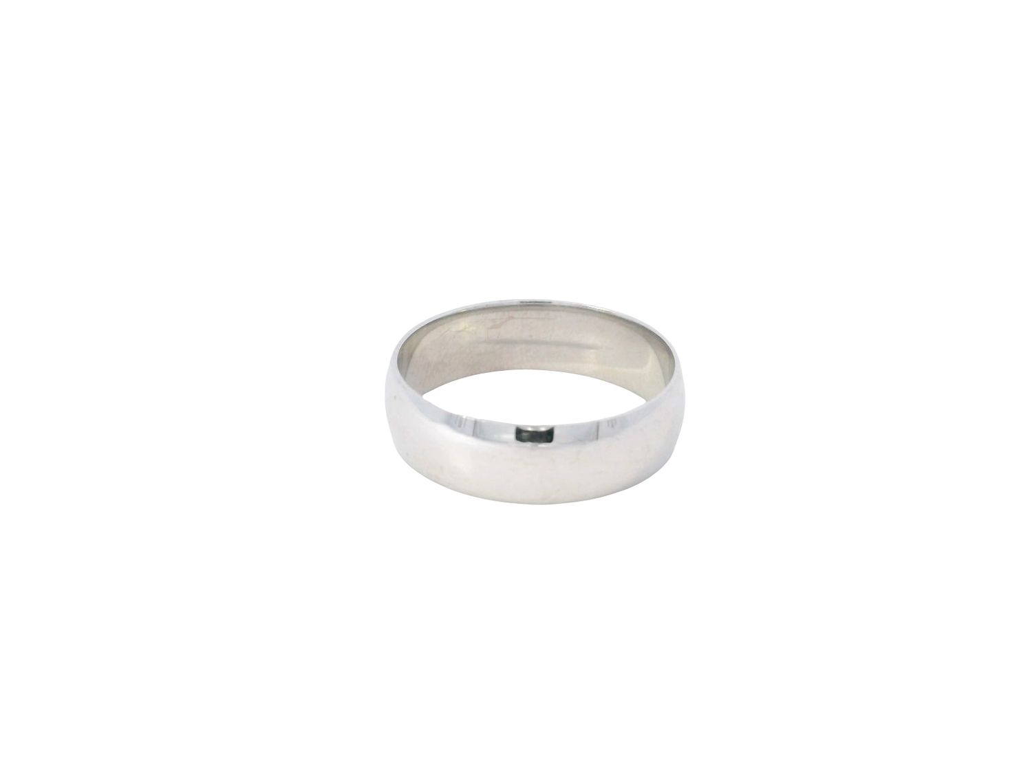 ANILLO ORO  BLANCO  ARO MATRIMONIO  LISO 14K