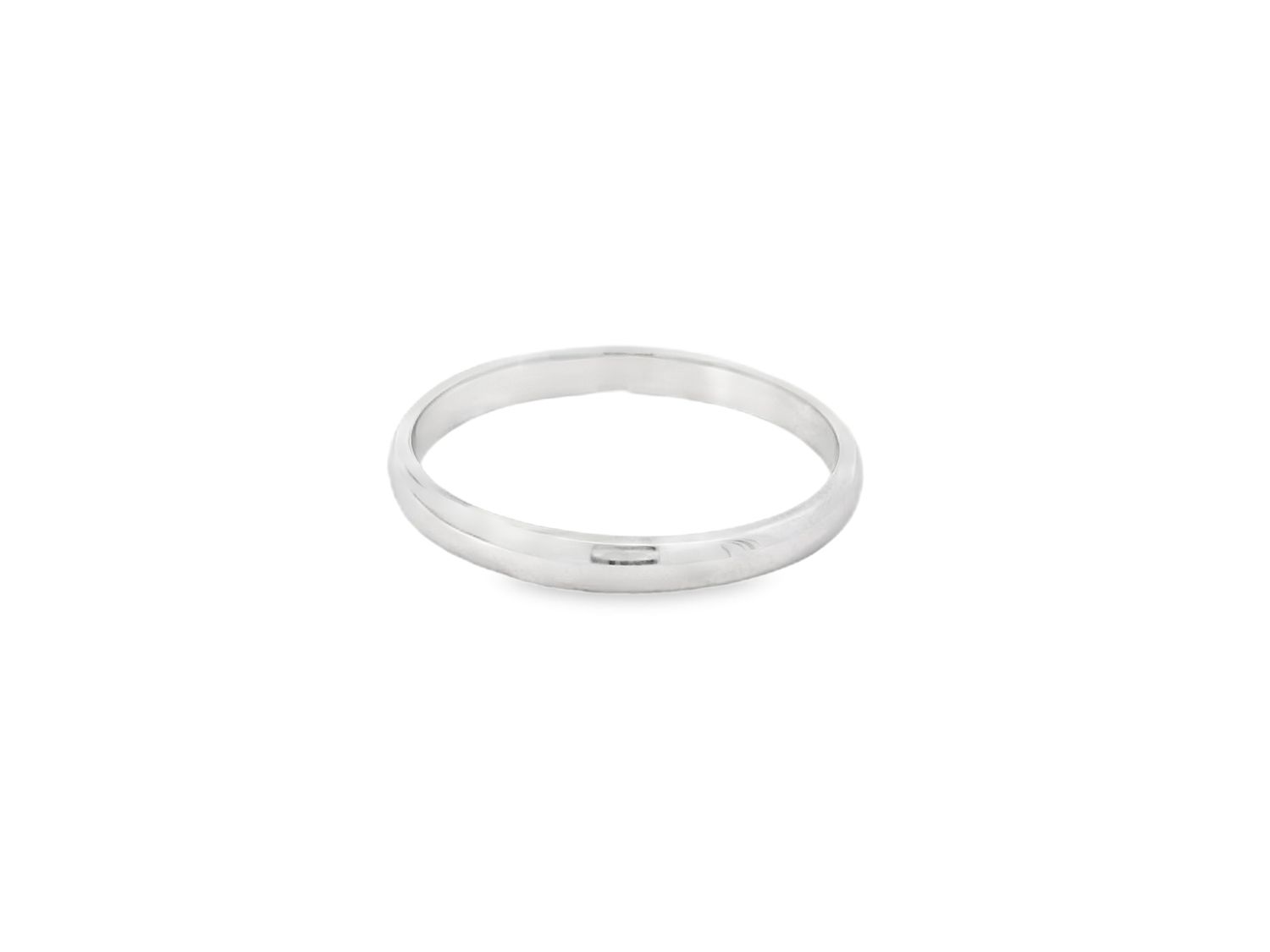 ANILLO ORO  BLANCO  ARO MATRIMONIO LISO 14K