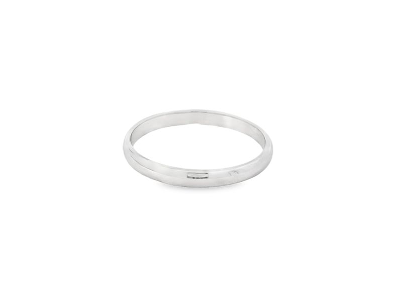 ANILLO ORO  BLANCO  ARO MATRIMONIO LISO 14K