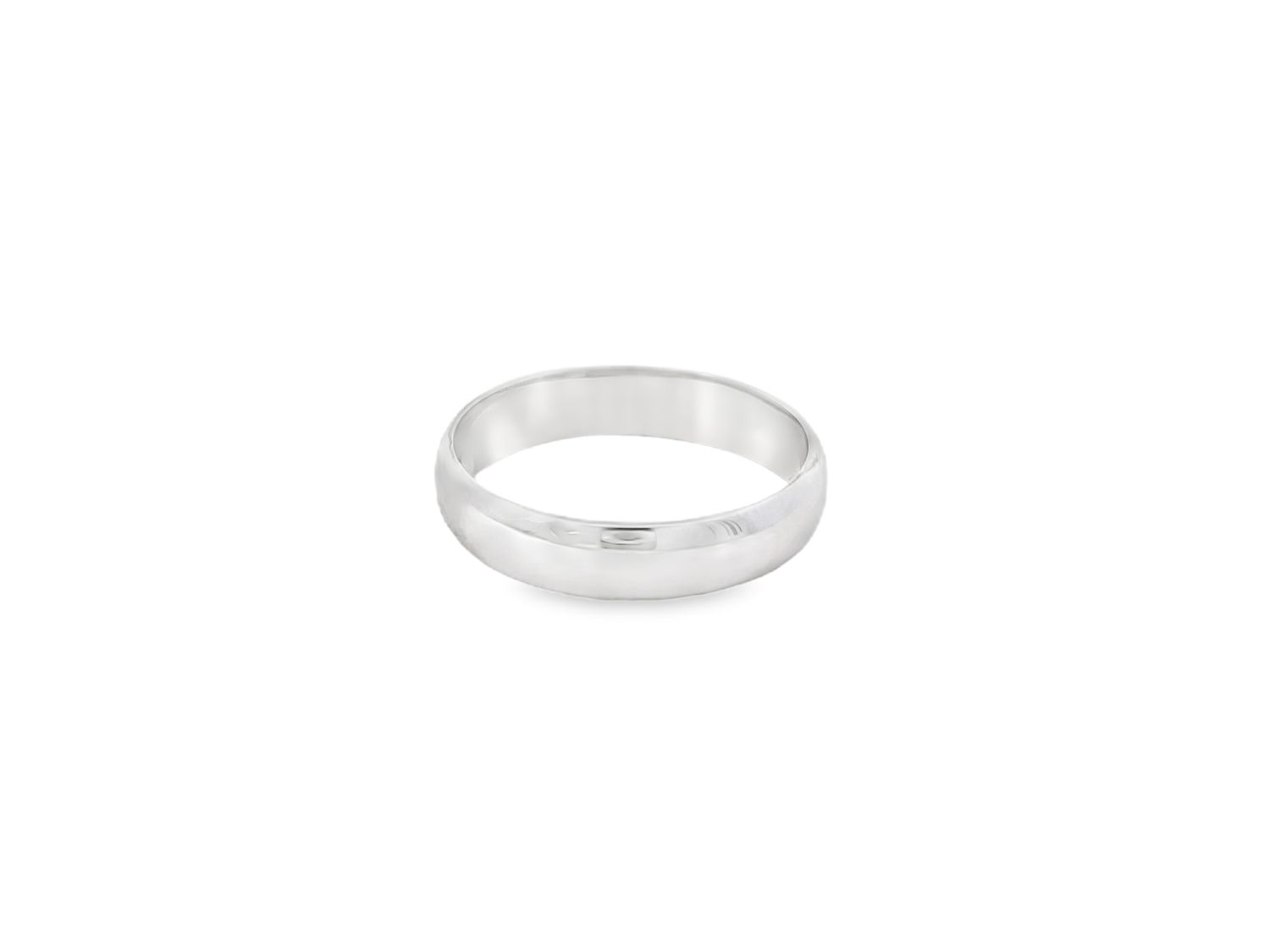ANILLO  ORO BLANCO  ARO MATRIMONIO LISO  14K