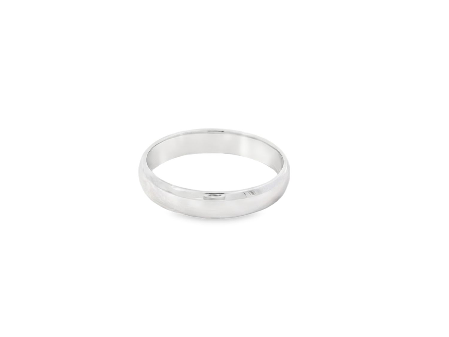 ANILLO  ORO BLANCO  ARO MATRIMONIO LISO  14K